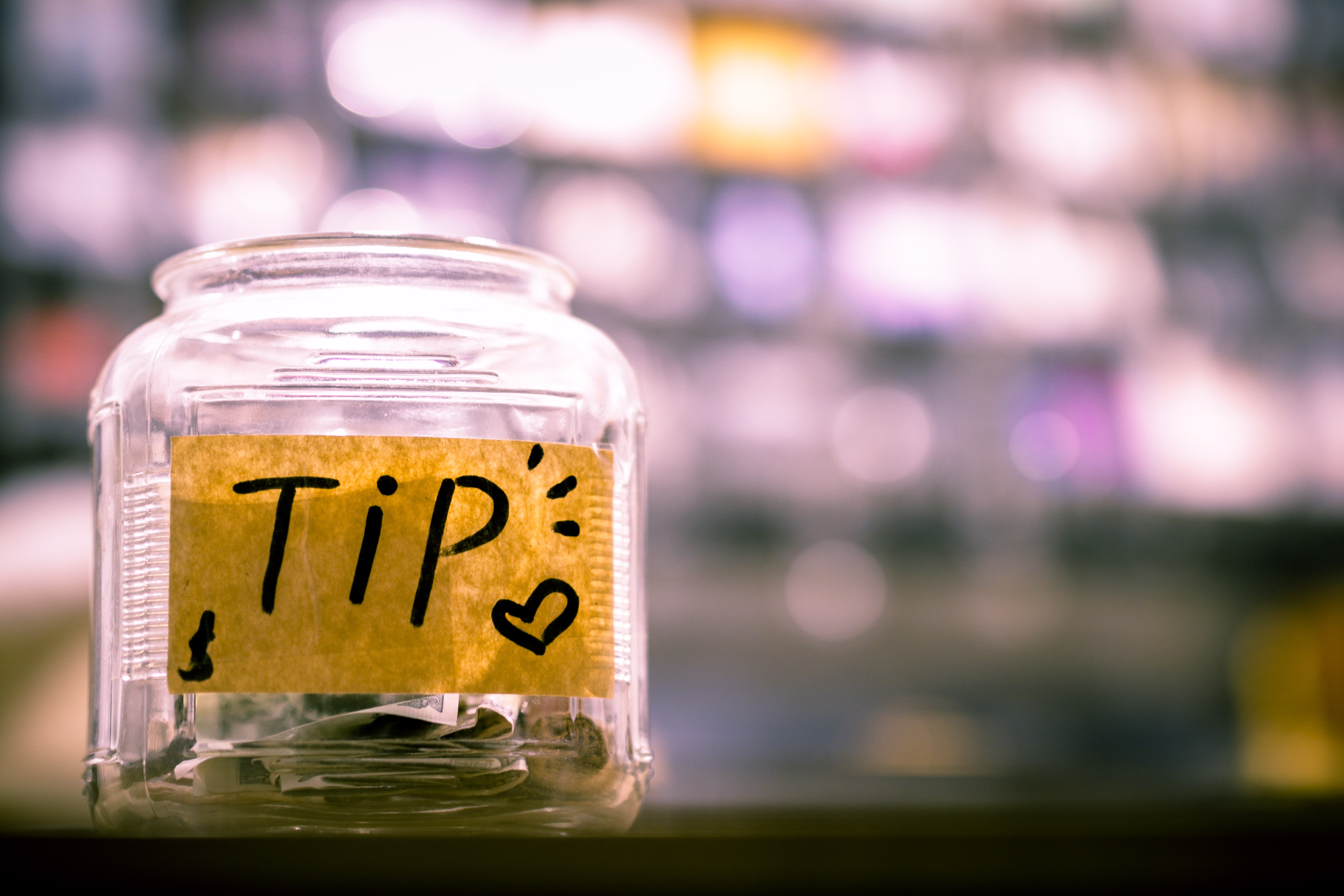 A tip jar.