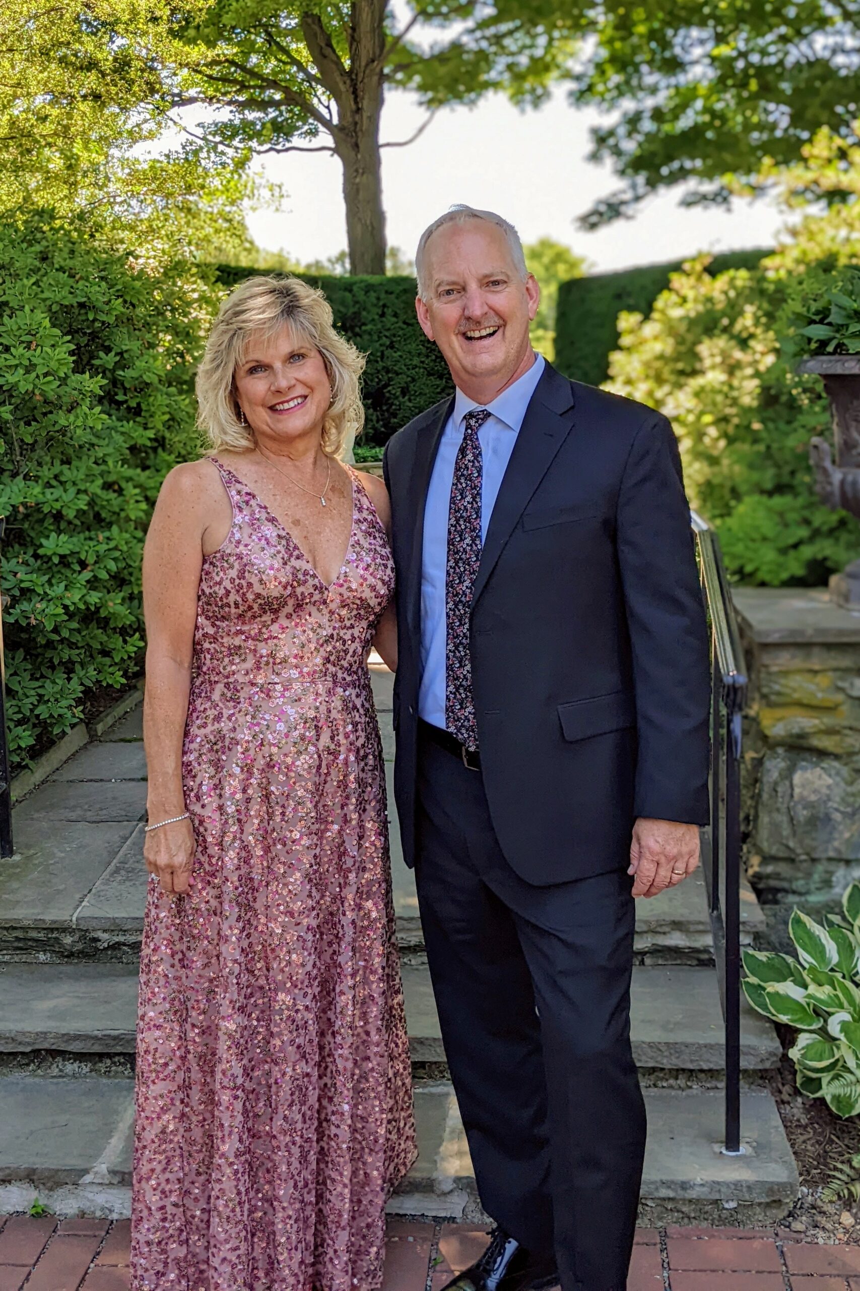 A man and a woman at a formal event. 