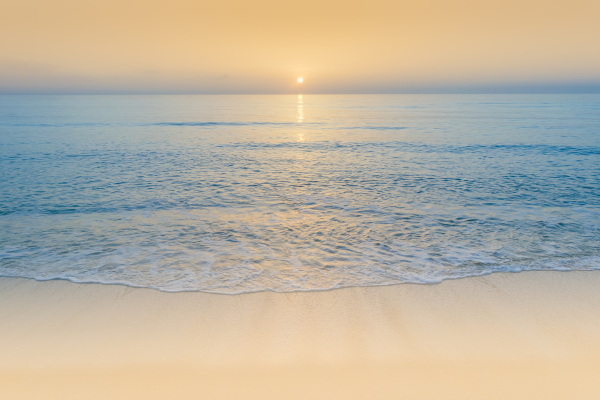 Enjoying peaceful beach time in retirement.